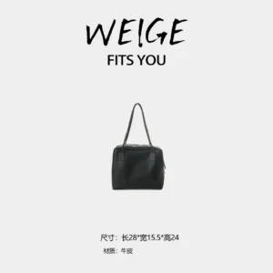weige [tote bag] calfskin shoulder underarm bag bv281523 – black