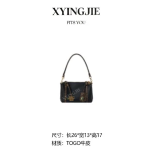 xyingjie · original design premium genuine leather small top handle shoulder bag bv24731 – black a 49