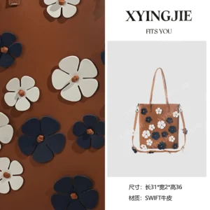 xyingjie · original design premium genuine leather shoulder crossbody bag bv330235 – hawaiian floral brown a 31