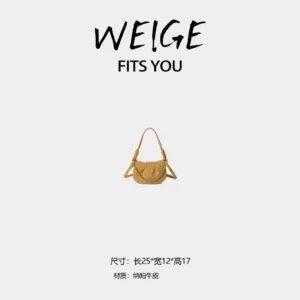 weige “cloud bag” — nappa leather tote & crossbody bag bv250540 in desert yellow b05