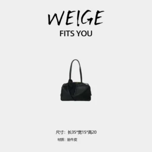 weige【bowling bag】lambskin tote, shoulder & underarm crossbody bag bv3686 – black b21