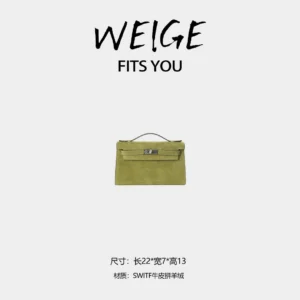 weige【1st gen kl】swift leather & cashmere tote, shoulder & crossbody bag bv2510 – lemon yellow with silver hardware b32