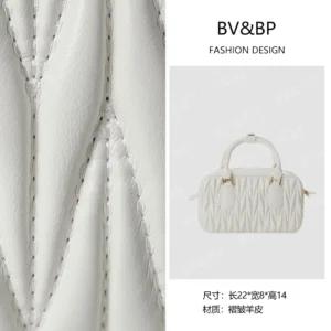 xyingjie · original design premium genuine leather top handle shoulder bag bv023 – white