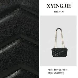 xyingjie · original design premium genuine leather top handle shoulder bag bv065 – black