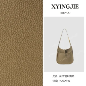 xyingjie · original design premium genuine leather top handle shoulder bag bv8131 – elephant grey