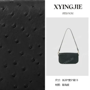 xyingjie · original design premium genuine leather top handle shoulder bag bv24061 – classic black