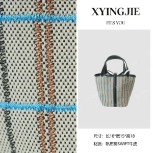 xyingjie · original design premium genuine leather large shoulder crossbody bag if80907 – black plaid