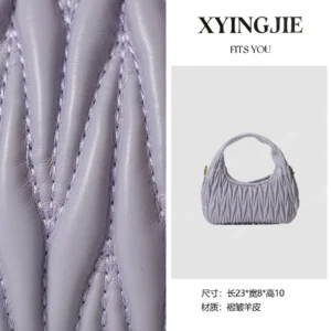 xyingjie · original design premium genuine leather shoulder crossbody bag bv024 – purple