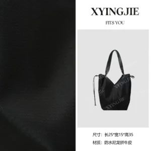 xyingjie · original design premium genuine leather top handle shoulder bag bv25649 – black