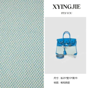 xyingjie · original design premium genuine leather top handle shoulder bag bv5025 – french blue & white