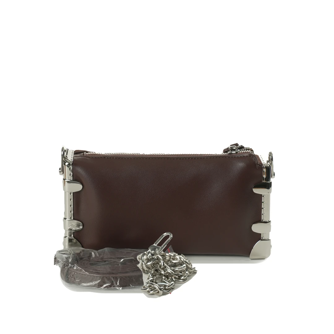 weige [box bag] matte leathershoulder crossbody bag bv250345 3 deep roasted brown